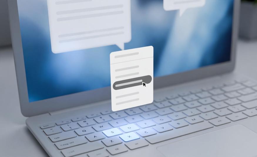 A right click menu floating out of a laptop screen, showing a greyed out option