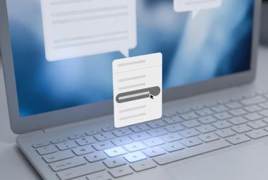 A right click menu floating out of a laptop screen, showing a greyed out option